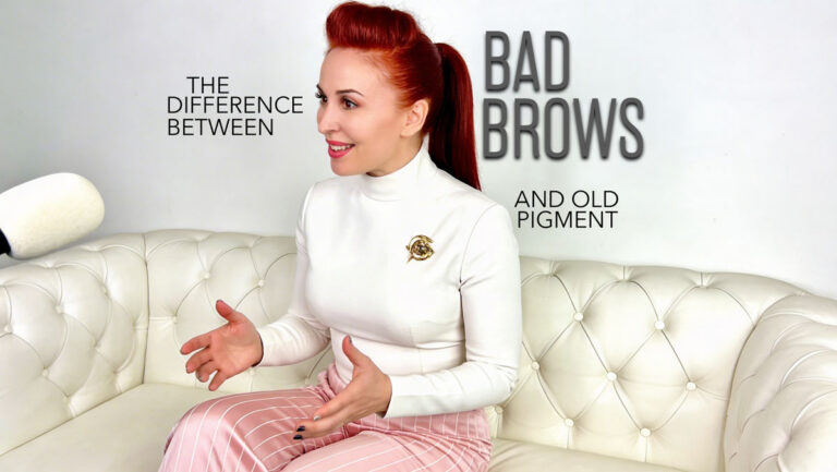 bad microblading vs old pigment