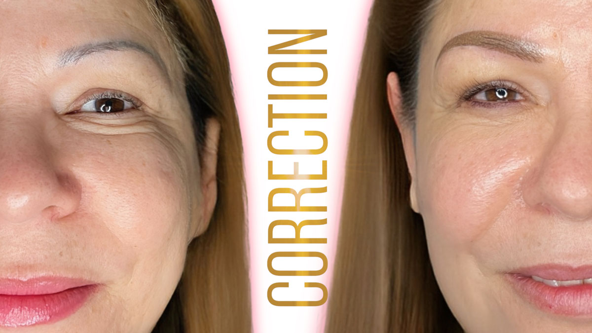 brow correction process for old tattoo