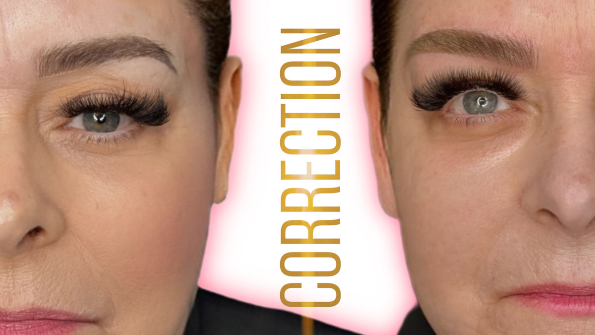 brow structure correction over old pigment