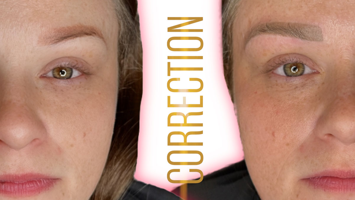 correcting red toned eyebrow tattoo pigment