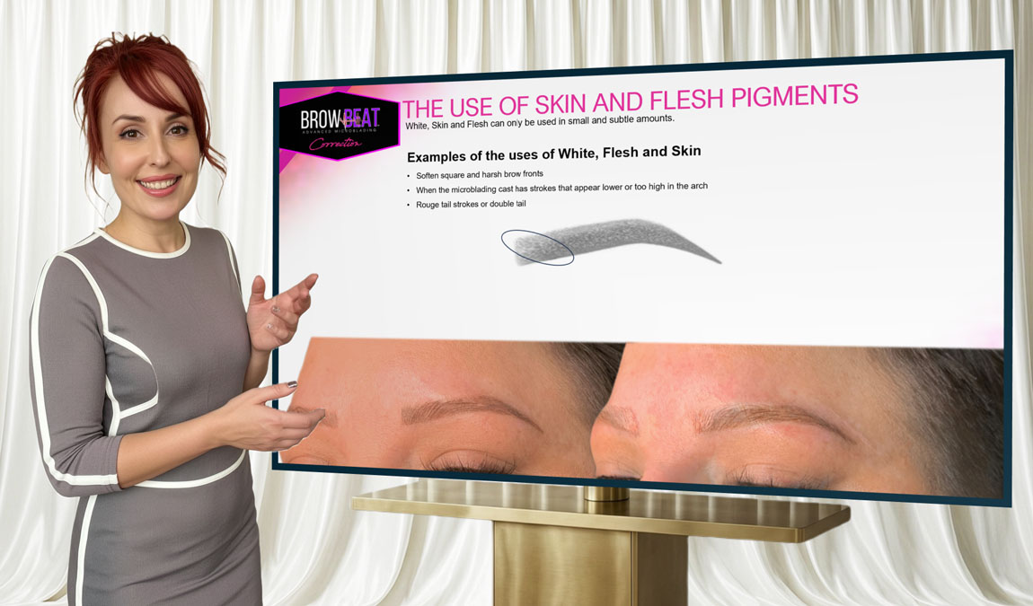 comparing redo versus correction following professional evaluation of existing healed brows.